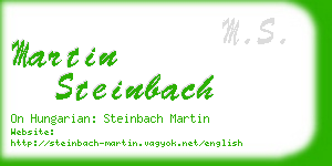 martin steinbach business card